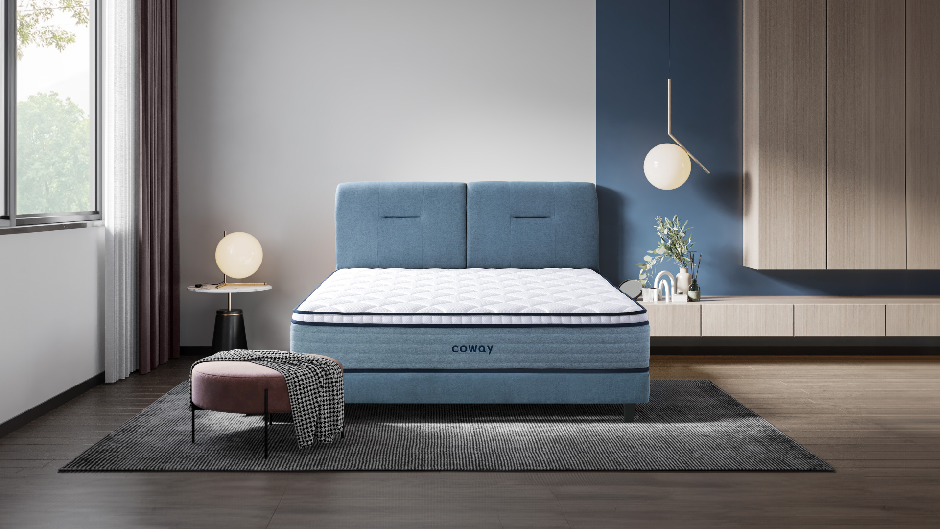 Prime Lite di bilik tidur dengan permaidani